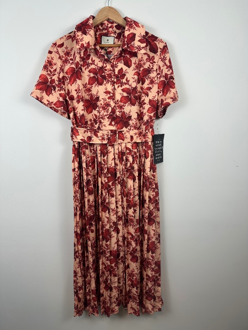 NWT Tuckernuck Azzurra Flowering Dogwood Belted Midi Dress XL
